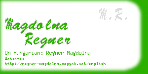 magdolna regner business card